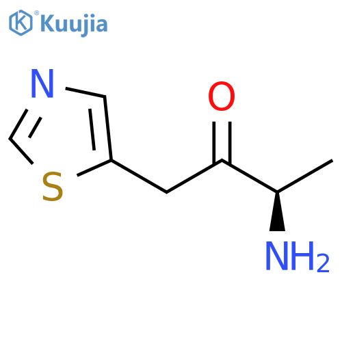 2-Butanone, 3-amino-1-(5-thiazolyl)-, (3R)- structure