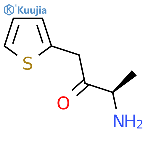 (3R)-3-amino-1-(thiophen-2-yl)butan-2-one structure