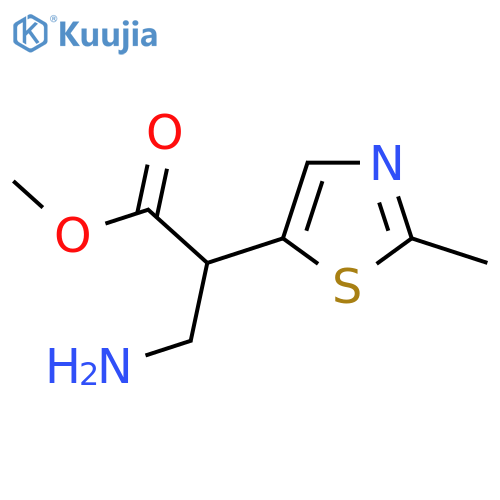methyl 3-amino-2-(2-methyl-1,3-thiazol-5-yl)propanoate structure