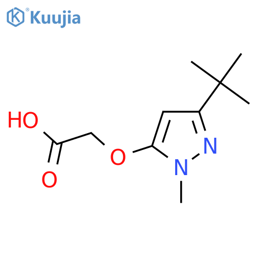 2-(3-tert-butyl-1-methyl-1H-pyrazol-5-yl)oxyacetic acid structure