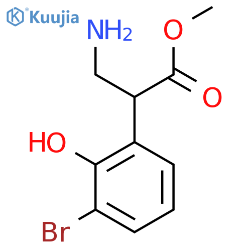 Methyl 3-amino-2-(3-bromo-2-hydroxyphenyl)propanoate structure