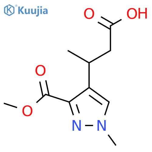3-3-(methoxycarbonyl)-1-methyl-1H-pyrazol-4-ylbutanoic acid structure