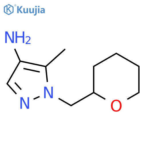 5-methyl-1-(oxan-2-yl)methyl-1H-pyrazol-4-amine structure