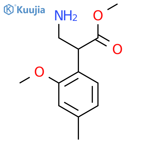 Methyl 3-amino-2-(2-methoxy-4-methylphenyl)propanoate structure