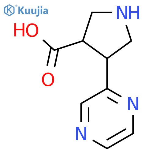 4-(pyrazin-2-yl)pyrrolidine-3-carboxylic acid structure