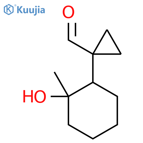 1-(2-hydroxy-2-methylcyclohexyl)cyclopropane-1-carbaldehyde structure