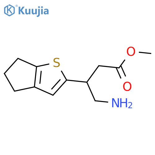 methyl 4-amino-3-{4H,5H,6H-cyclopentabthiophen-2-yl}butanoate structure