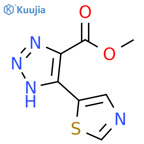 1H-1,2,3-Triazole-4-carboxylic acid, 5-(5-thiazolyl)-, methyl ester structure