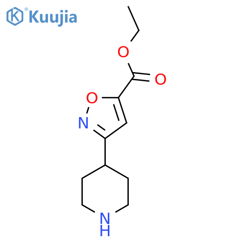 Ethyl 3-piperidin-4-yl-1,2-oxazole-5-carboxylate structure