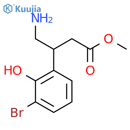 methyl 4-amino-3-(3-bromo-2-hydroxyphenyl)butanoate structure