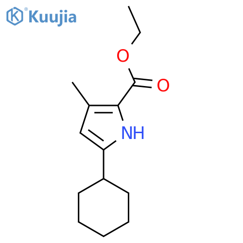Ethyl 5-cyclohexyl-3-methyl-1H-pyrrole-2-carboxylate structure