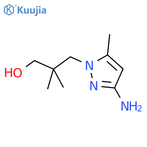 3-(3-amino-5-methyl-1H-pyrazol-1-yl)-2,2-dimethylpropan-1-ol structure