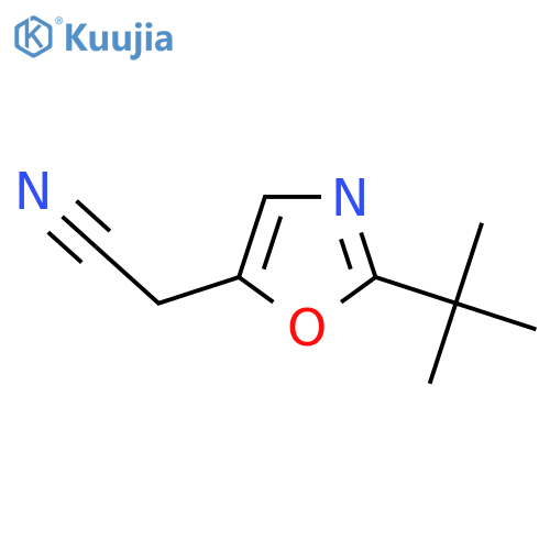 2-(2-Tert-butyl-1,3-oxazol-5-yl)acetonitrile structure
