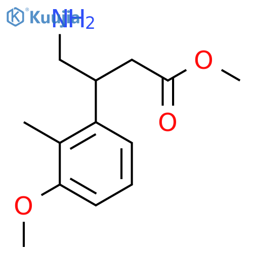 methyl 4-amino-3-(3-methoxy-2-methylphenyl)butanoate structure