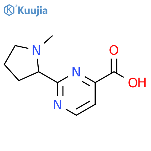 4-Pyrimidinecarboxylic acid, 2-(1-methyl-2-pyrrolidinyl)- structure