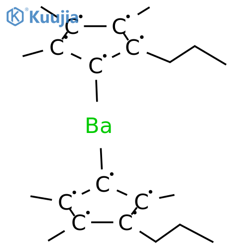 Bisnpropyltetramethylcyclopentadienylbariumviscousyellowliq structure