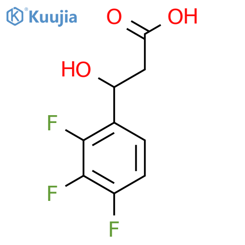 3-hydroxy-3-(2,3,4-trifluorophenyl)propanoic acid structure