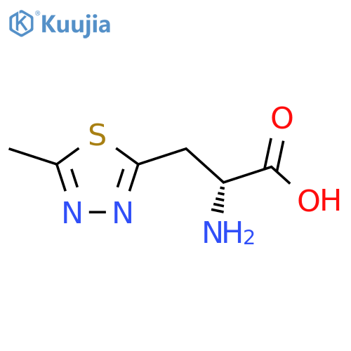 (2R)-2-amino-3-(5-methyl-1,3,4-thiadiazol-2-yl)propanoic acid structure