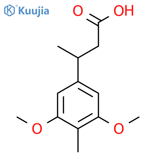 3-(3,5-dimethoxy-4-methylphenyl)butanoic acid structure