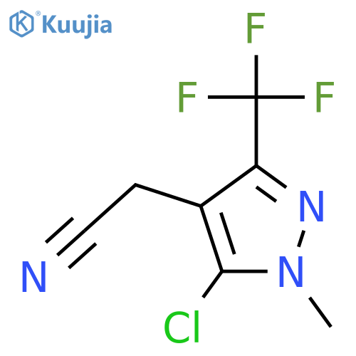 2-5-chloro-1-methyl-3-(trifluoromethyl)-1H-pyrazol-4-ylacetonitrile structure