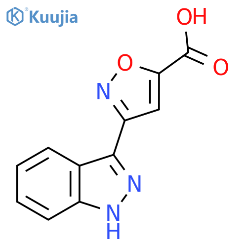 3-(1H-indazol-3-yl)-1,2-oxazole-5-carboxylic acid structure