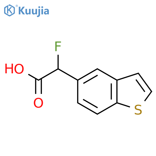 2-(1-benzothiophen-5-yl)-2-fluoroacetic acid structure