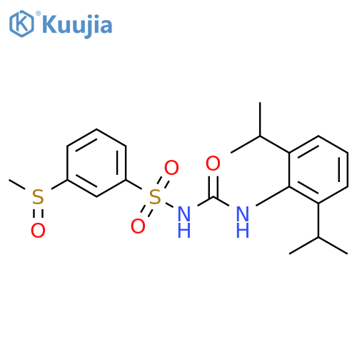 Benzenesulfonamide,N-[[[2,6-bis(1-methylethyl)phenyl]amino]carbonyl]-3-(methylsulfinyl)- structure