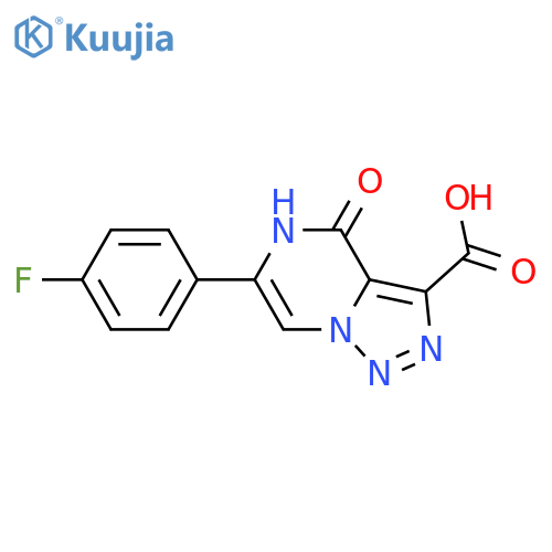 6-(4-Fluorophenyl)-4-oxo-4,5-dihydro[1,2,3]triazolo[1,5-a]pyrazine-3-carboxylic acid structure