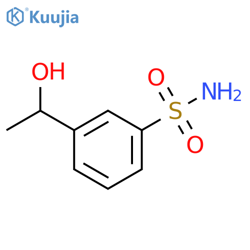 3-(1-hydroxyethyl)benzene-1-sulfonamide structure