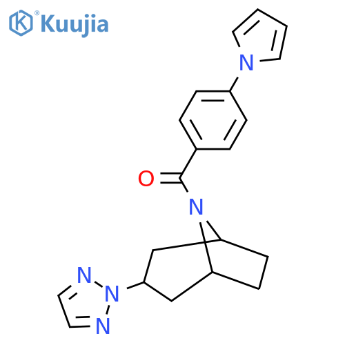 8-4-(1H-pyrrol-1-yl)benzoyl-3-(2H-1,2,3-triazol-2-yl)-8-azabicyclo3.2.1octane structure