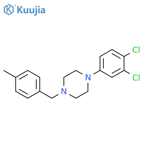 Piperazine, 1-(3,4-dichlorophenyl)-4-[(4-methylphenyl)methyl]- structure