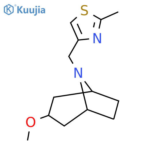 3-methoxy-8-(2-methyl-1,3-thiazol-4-yl)methyl-8-azabicyclo3.2.1octane structure