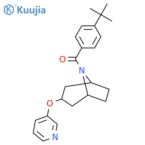 8-(4-tert-butylbenzoyl)-3-(pyridin-3-yloxy)-8-azabicyclo3.2.1octane structure