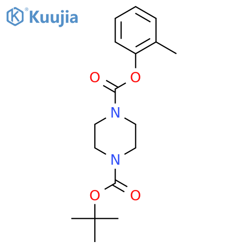 1-Tert-butyl 4-(2-methylphenyl) piperazine-1,4-dicarboxylate structure