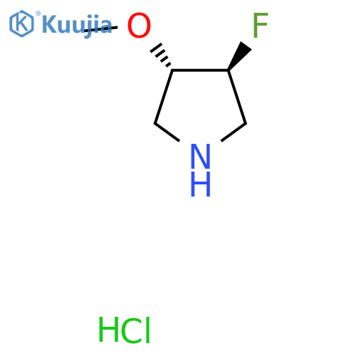 rac-(3R,4R)-3-fluoro-4-methoxypyrrolidine hydrochloride structure