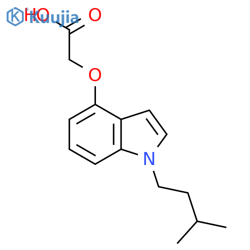 {[1-(3-Methylbutyl)-1H-indol-4-yl]oxy}acetic acid structure