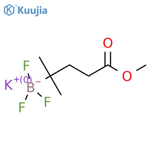Potassium trifluoro(5-methoxy-2-methyl-5-oxopentan-2-yl)boranuide structure