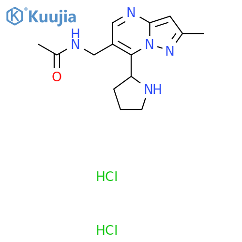 N-(2-Methyl-7-pyrrolidin-2-ylpyrazolo1,5-apyrimidin-6-yl)methylacetamide dihydrochloride structure