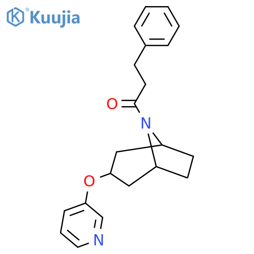 3-phenyl-1-3-(pyridin-3-yloxy)-8-azabicyclo3.2.1octan-8-ylpropan-1-one structure