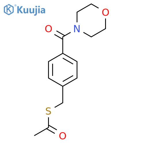 1-({4-(morpholine-4-carbonyl)phenylmethyl}sulfanyl)ethan-1-one structure