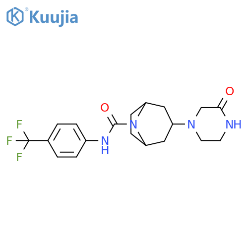 3-(3-Oxo-1-piperazinyl)-N-[4-(trifluoromethyl)phenyl]-8-azabicyclo[3.2.1]octane-8-carboxamide structure