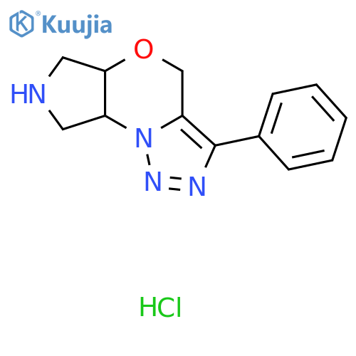 3-Phenyl-6,7,8,8a-tetrahydro-4h,5ah-pyrrolo[3,4-b][1,2,3]triazolo[1,5-d][1,4]oxazine hydrochloride structure