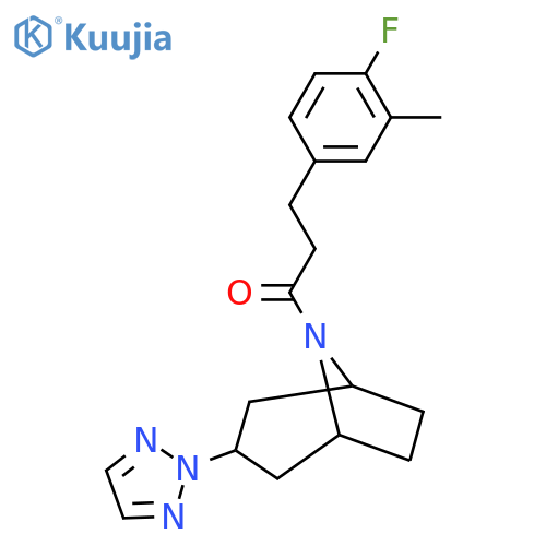3-(4-fluoro-3-methylphenyl)-1-3-(2H-1,2,3-triazol-2-yl)-8-azabicyclo3.2.1octan-8-ylpropan-1-one structure
