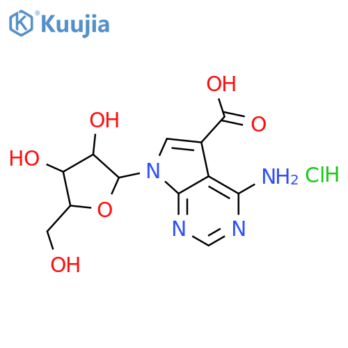 4-amino-7-pentofuranosyl-7H-pyrrolo[2,3-d]pyrimidine-5-carboxylic acid structure