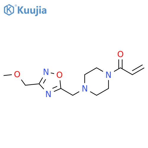 1-(4-{3-(methoxymethyl)-1,2,4-oxadiazol-5-ylmethyl}piperazin-1-yl)prop-2-en-1-one structure
