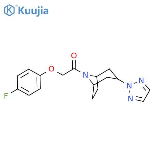 2-(4-fluorophenoxy)-1-3-(2H-1,2,3-triazol-2-yl)-8-azabicyclo3.2.1octan-8-ylethan-1-one structure