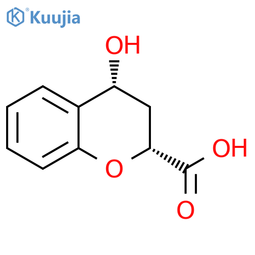 2H-1-Benzopyran-2-carboxylic acid, 3,4-dihydro-4-hydroxy-, (2R,4R)-rel- structure