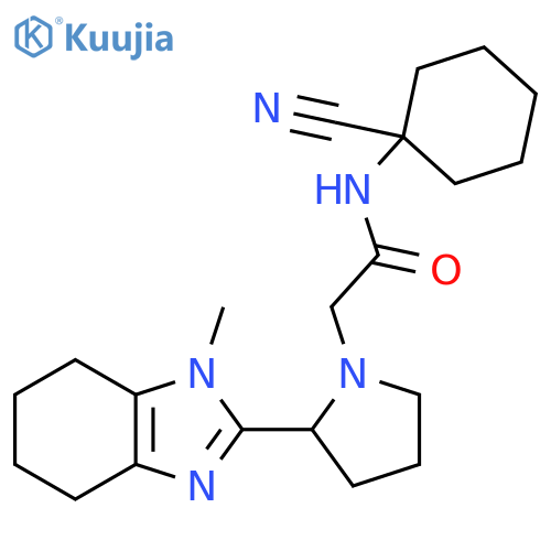 N-(1-Cyanocyclohexyl)-2-[2-(1-methyl-4,5,6,7-tetrahydrobenzimidazol-2-yl)pyrrolidin-1-yl]acetamide structure