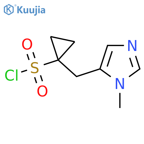 1-(1-methyl-1H-imidazol-5-yl)methylcyclopropane-1-sulfonyl chloride structure
