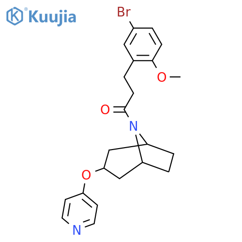3-(5-bromo-2-methoxyphenyl)-1-3-(pyridin-4-yloxy)-8-azabicyclo3.2.1octan-8-ylpropan-1-one structure
